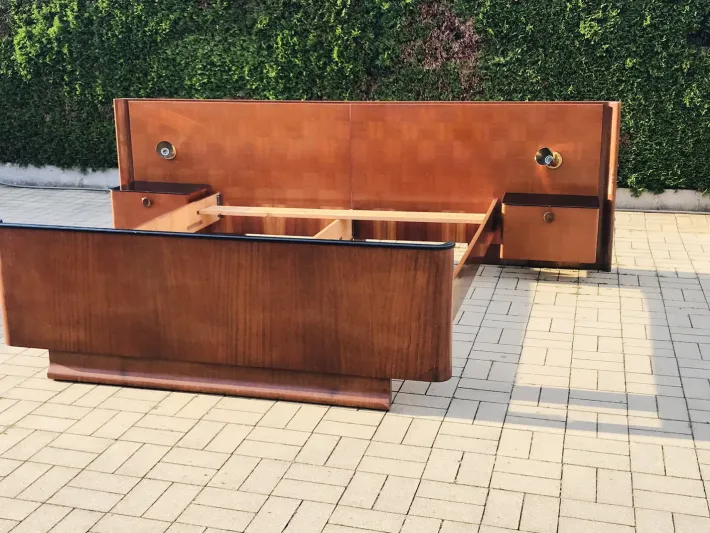 Pamono Double Bed by J.Halabala for Up Závody, 1930s Online