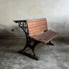 Pamono Double School Desk with Cast Iron Frame, Early 20th Century Discount