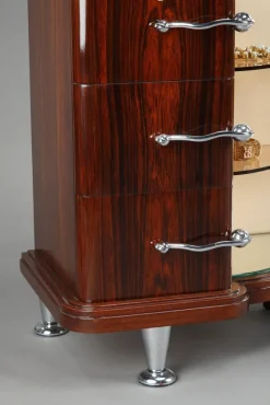 Pamono Dressing Table and Chair in Macassar Ebony Veneer, Set of 2 Clearance