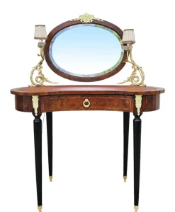 Pamono Dressing Table with 2 Arms of Lights Marquetry and Gilt Bronze, 1890s New