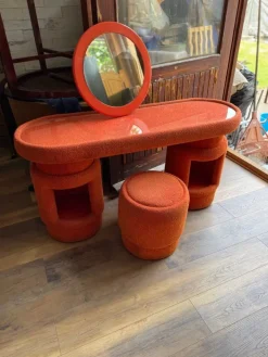 Pamono Dressing Table with Chairs from Kecskemét Furniture, 1975, Set of 3 Hot