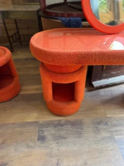 Pamono Dressing Table with Chairs from Kecskemét Furniture, 1975, Set of 3 Hot