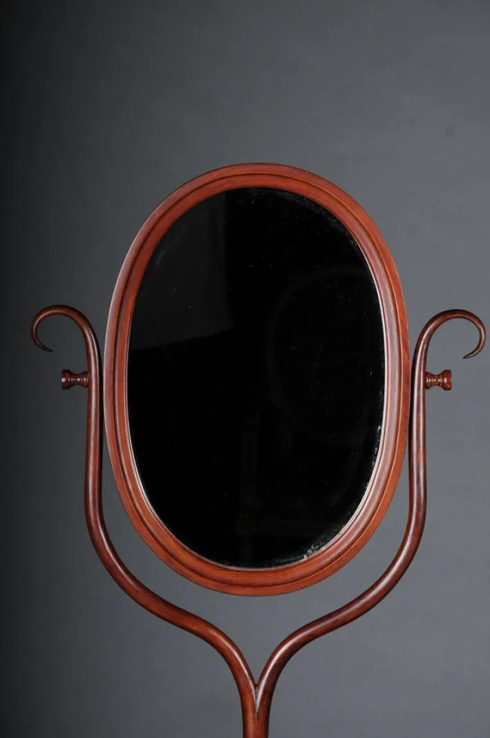 Pamono Dressing Table with Standing Mirror in Beech from Thonet, 1900s Best