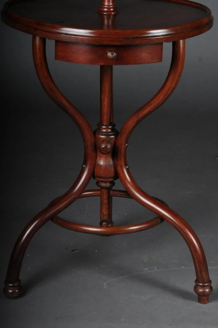 Pamono Dressing Table with Standing Mirror in Beech from Thonet, 1900s Best