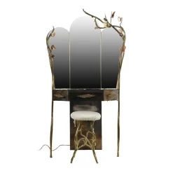 Pamono Dressing Table with Triptych Mirror by Henri Fernandez Discount