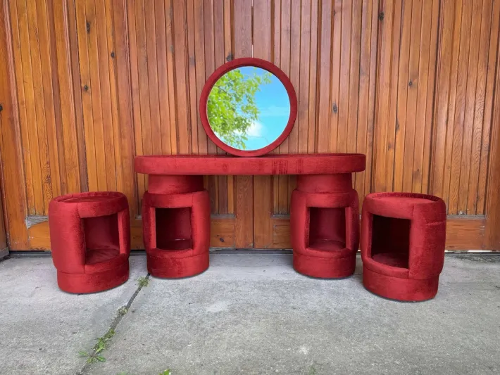 Pamono Dressing Tables by Kecskeméti Bútorertékesítő Vállalat, 1975, Set of 4 Outlet