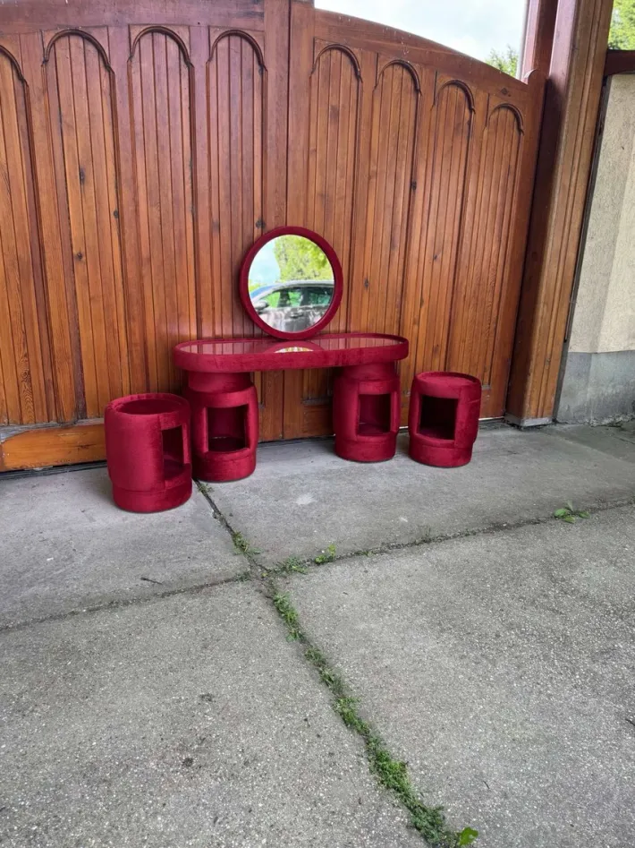 Pamono Dressing Tables by Kecskeméti Bútorertékesítő Vállalat, 1975, Set of 4 Outlet