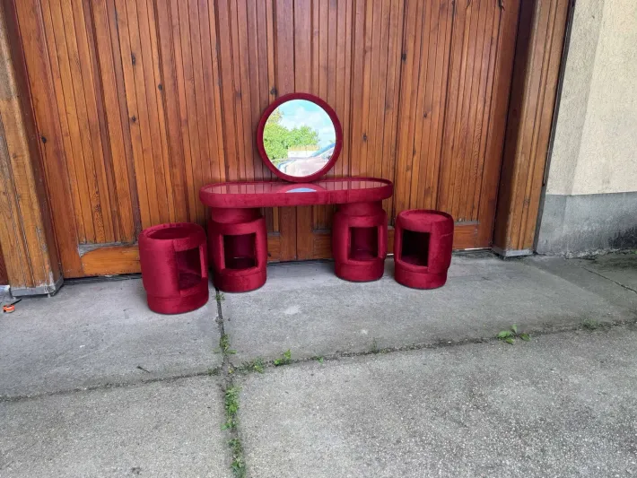 Pamono Dressing Tables by Kecskeméti Bútorertékesítő Vállalat, 1975, Set of 4 Outlet