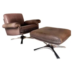 Pamono DS-31 3-Seater Sofa, Armchairs and Ottoman, 1970s, Set of 4 Clearance