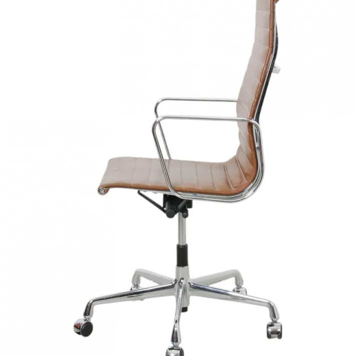 Pamono EA-119 Chair in Brown Leather by Charles Eames, 2000s Best