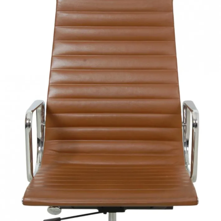Pamono EA-119 Chair in Brown Leather by Charles Eames, 2000s Best