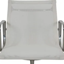 Pamono EA-108 Chair in White Mesh with Aluminium Base by Charles Eames for Vitra Hot