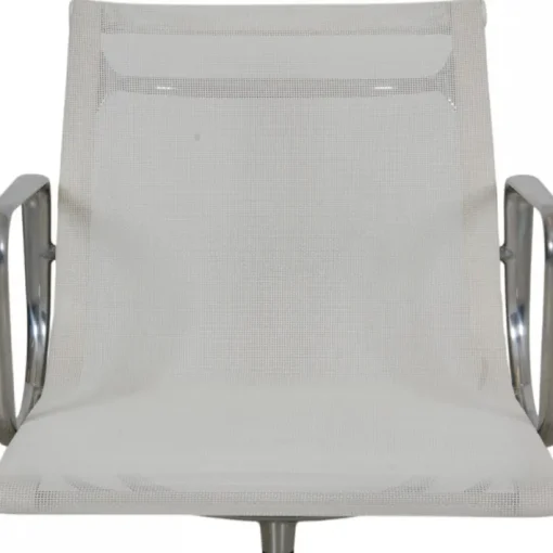Pamono EA-108 Chair in White Mesh with Aluminium Base by Charles Eames for Vitra Hot