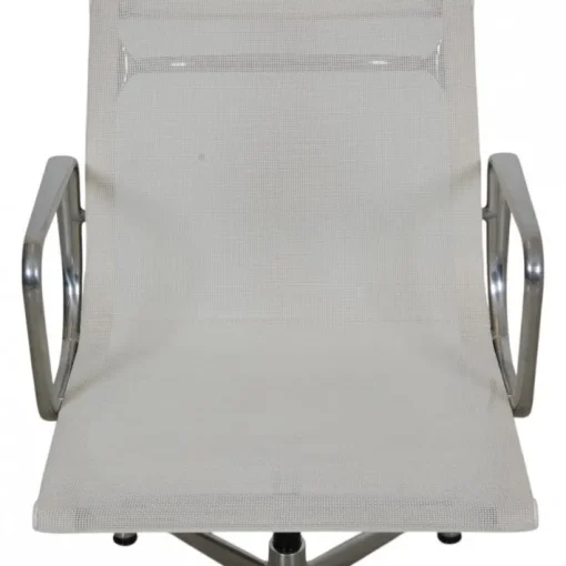 Pamono EA-108 Chair in White Mesh with Aluminium Base by Charles Eames for Vitra Hot