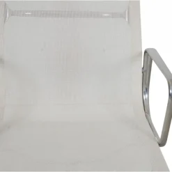 Pamono EA-108 Chair in White Mesh with Aluminium Base by Charles Eames for Vitra Hot