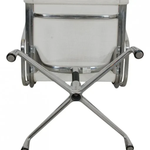 Pamono EA-108 Chair in White Mesh with Aluminium Base by Charles Eames for Vitra Hot