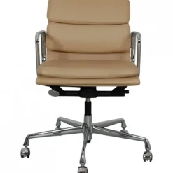 Pamono EA-217 Office Chair in Beige Leather from Charles Eames New