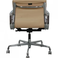 Pamono EA-217 Office Chair in Beige Leather from Charles Eames New