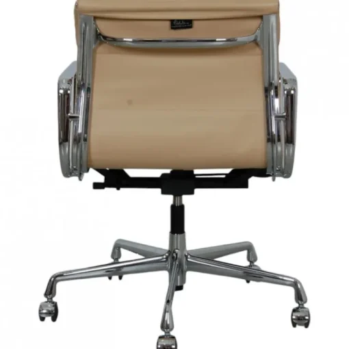 Pamono EA-217 Office Chair in Beige Leather from Charles Eames New