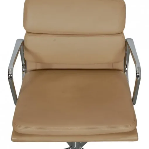 Pamono EA-217 Office Chair in Beige Leather from Charles Eames New