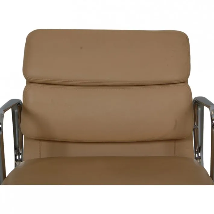 Pamono EA-217 Office Chair in Beige Leather from Charles Eames New
