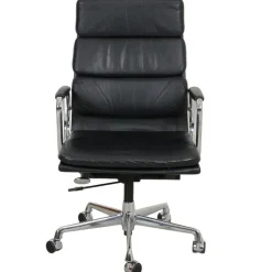 Pamono Ea-219 Office Chair in Black Leather by Charles Eames, 1980s Clearance