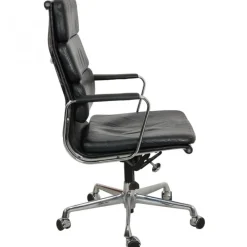 Pamono Ea-219 Office Chair in Black Leather by Charles Eames, 1980s Clearance