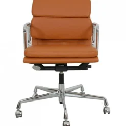 Pamono EA-217 Office Chair in Cognac Bizon Leather by Charles Eames, 2000s Best