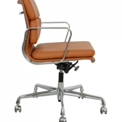 Pamono EA-217 Office Chair in Cognac Bizon Leather by Charles Eames, 2000s Best