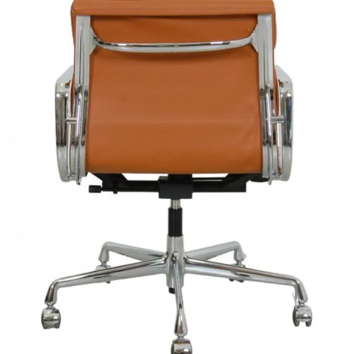 Pamono EA-217 Office Chair in Cognac Bizon Leather by Charles Eames, 2000s Best