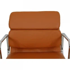 Pamono EA-217 Office Chair in Cognac Bizon Leather by Charles Eames, 2000s Best
