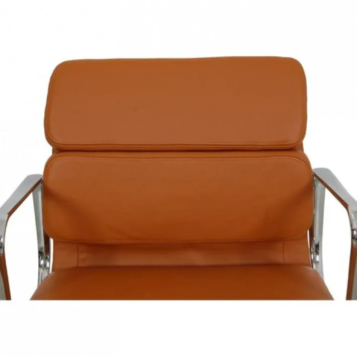 Pamono EA-217 Office Chair in Cognac Bizon Leather by Charles Eames, 2000s Best