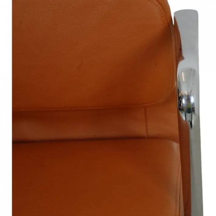 Pamono EA-217 Office Chair in Cognac Bizon Leather by Charles Eames, 2000s Best