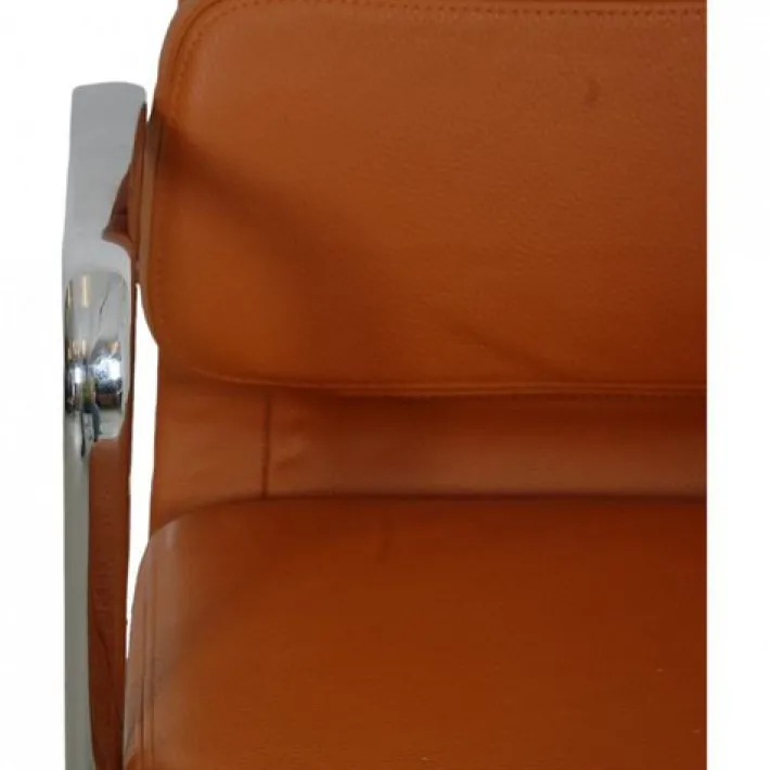 Pamono EA-217 Office Chair in Cognac Bizon Leather by Charles Eames, 2000s Best