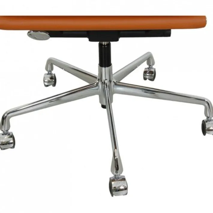 Pamono EA-217 Office Chair in Cognac Bizon Leather by Charles Eames, 2000s Best