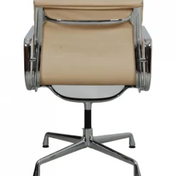 Pamono Ea-208 Softpad Chair in Beige Leather by Charles Eames, 2000s New