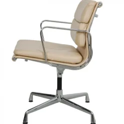 Pamono Ea-208 Softpad Chair in Beige Leather by Charles Eames, 2000s New
