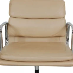 Pamono Ea-208 Softpad Chair in Beige Leather by Charles Eames, 2000s New