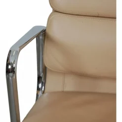 Pamono Ea-208 Softpad Chair in Beige Leather by Charles Eames, 2000s New