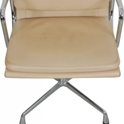 Pamono Ea-208 Softpad Chair in Beige Leather by Charles Eames, 2000s New