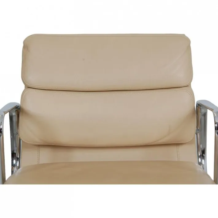 Pamono Ea-208 Softpad Chair in Beige Leather by Charles Eames, 2000s New