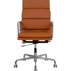 Pamono EA-219 Softpad Office Chair in Cognac Bizon Leather by Charles and Ray Eames, 2000s Sale