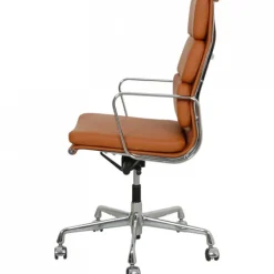 Pamono EA-219 Softpad Office Chair in Cognac Bizon Leather by Charles and Ray Eames, 2000s Sale