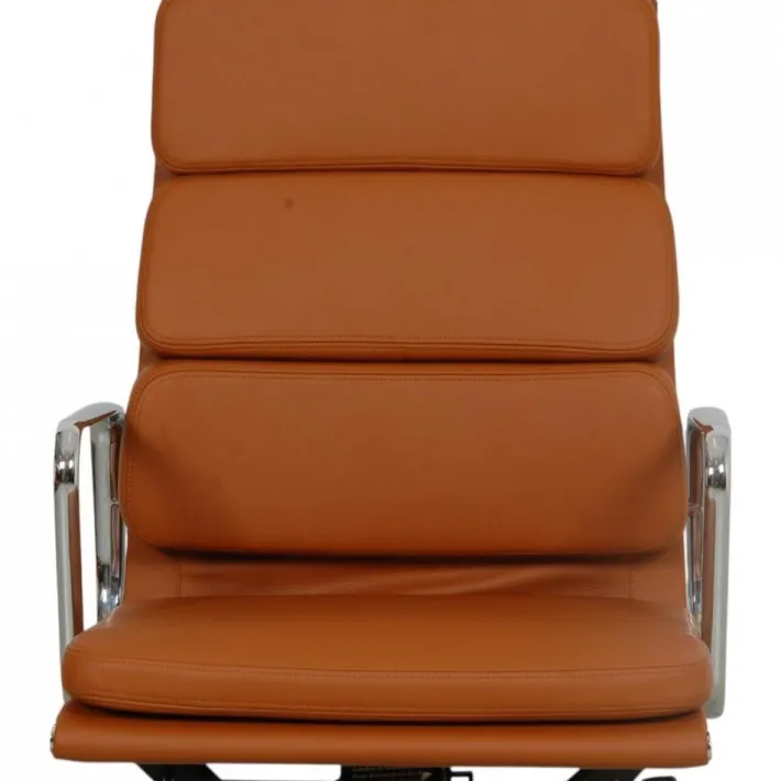 Pamono EA-219 Softpad Office Chair in Cognac Bizon Leather by Charles and Ray Eames, 2000s Sale