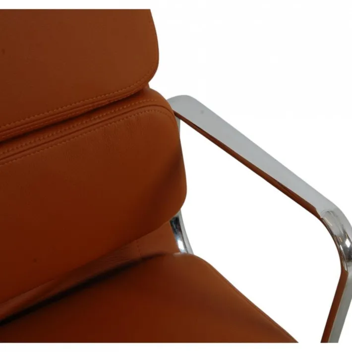 Pamono EA-219 Softpad Office Chair in Cognac Bizon Leather by Charles and Ray Eames, 2000s Sale