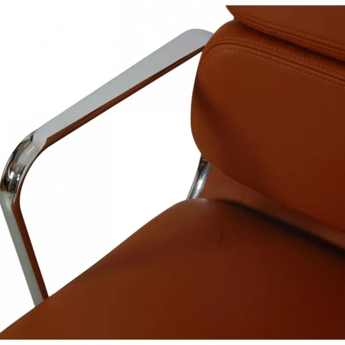 Pamono EA-219 Softpad Office Chair in Cognac Bizon Leather by Charles and Ray Eames, 2000s Sale