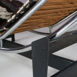 Pamono Early LC4 Chaise Longue by Le Corbusier, Pierre Jeanneret, and Charlotte Perriand, France, 1930s New