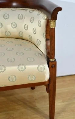 Pamono Early 20th Century Empire Stained Beech Living Room Set from J&J Kohn, 1890s, Set of 3 Outlet