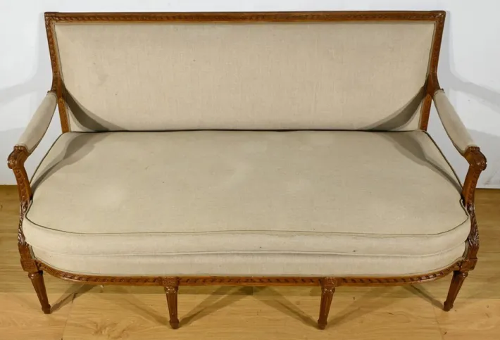 Pamono Early 19th Century Louis XVI Stained Beech Bench