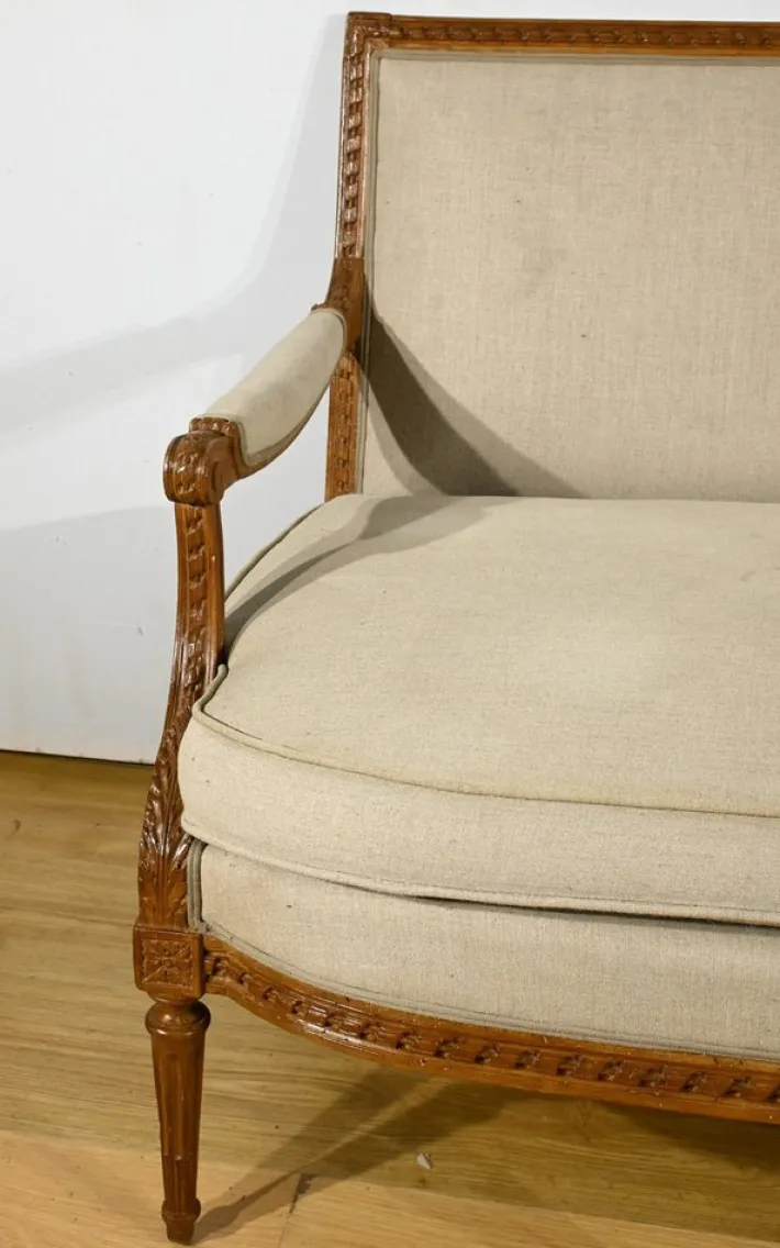 Pamono Early 19th Century Louis XVI Stained Beech Bench